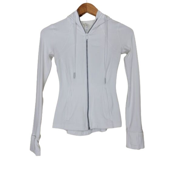 lululemon athletica Tops - Lululemon Women's White Full Zip Hoodie - sz 0